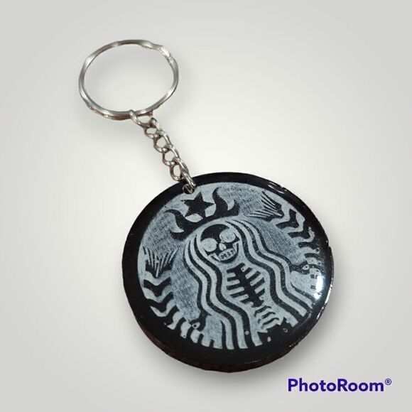 Starbucks Skelton Coffee keychain (Z174) - Picture 3 of 6